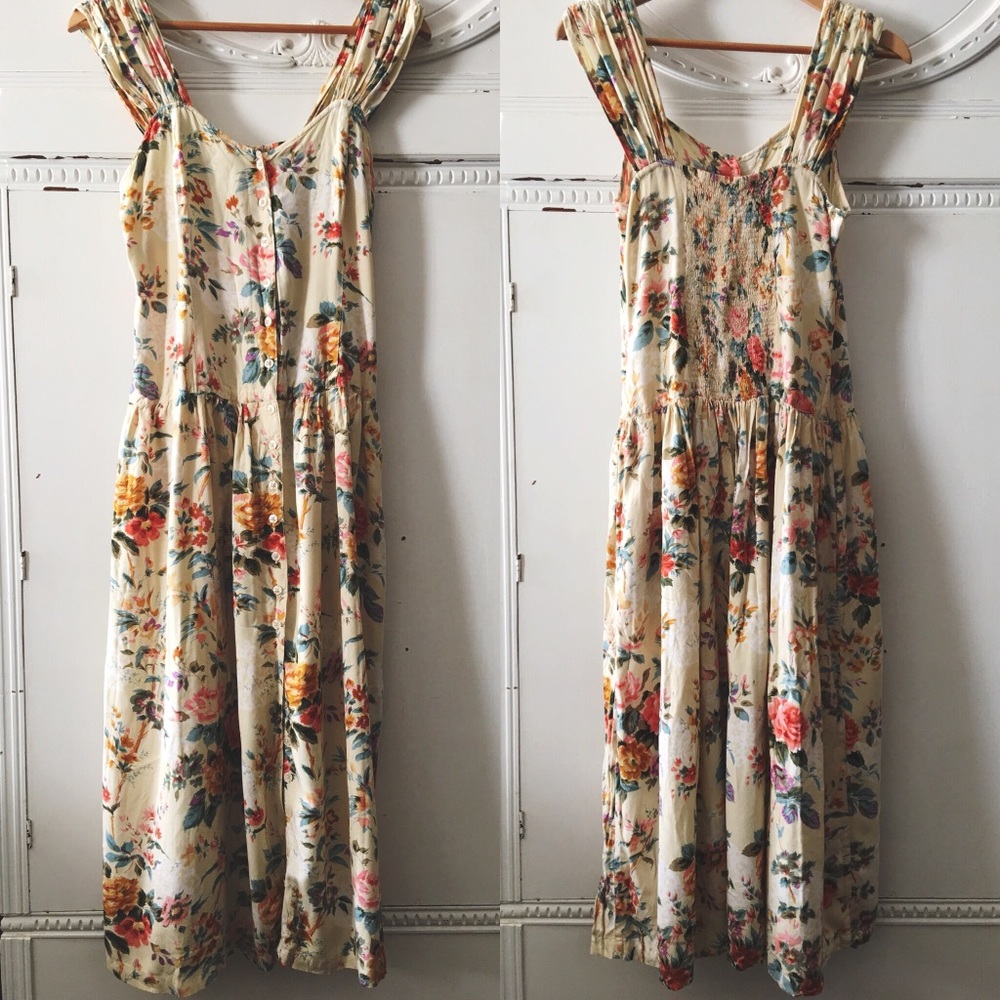 Romantic Floral Vintage 90s Dress